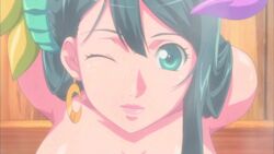 animated bath black_hair bouncing_breasts breasts lunaluna queen's_blade queen's_blade_rebellion screencap