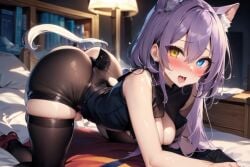 ai_generated doggy_style heterochromia mdpv_studios purple_hair saemmy_k_phoqs