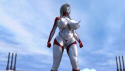 3d large_breasts nipple_insertion nipple_penetration ultraman_(franchise) ultrawoman yoidore