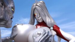 3d large_breasts ultraman_(franchise) ultrawoman yoidore