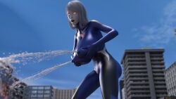 3d lactation large_breasts ultraman_(franchise) ultrawoman yoidore