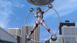 3d breasts female large_breasts nipple_insertion nipple_penetration ultraman_(franchise) ultrawoman yoidore