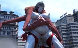 3d lactation large_breasts pregnant pregnant_female ultraman_(franchise) ultrawoman yoidore