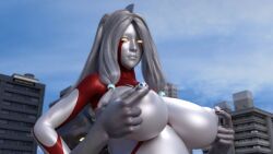 3d large_breasts pregnant pregnant_female ultraman_(franchise) ultrawoman yoidore