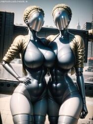 2girls ai_generated athletic_female atomic_heart big_breasts female female_only high_resolution nipples panda-ai panda_ai robot robot_girl robot_humanoid solo_female stable_diffusion tagme the_twins_(atomic_heart)