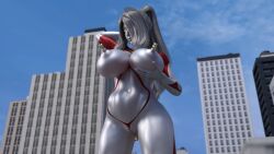 3d large_breasts nipple_insertion nipple_penetration ultraman_(franchise) ultrawoman yoidore