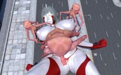 3d large_breasts ultraman_(franchise) ultrawoman yoidore