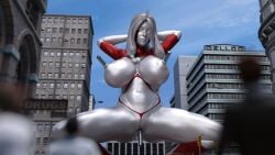 3d large_breasts nipple_insertion nipple_penetration ultraman_(franchise) ultrawoman yoidore