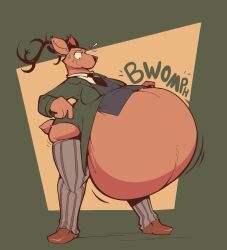 anthro antlers beastars belly_expansion big_belly bootfromtv deer louis_(beastars) male