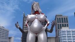 3d large_breasts pregnant pregnant_female ultraman_(franchise) ultrawoman yoidore