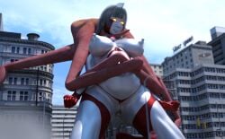 3d large_breasts pregnant pregnant_female ultraman_(franchise) ultrawoman yoidore