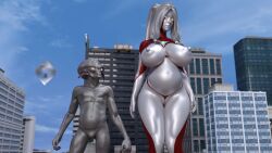 3d large_breasts pregnant pregnant_female ultraman_(franchise) ultrawoman yoidore