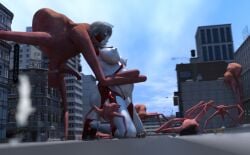 3d lactation large_breasts pregnant pregnant_female ultraman_(franchise) ultrawoman yoidore