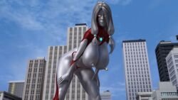 3d large_breasts nipple_insertion nipple_penetration ultraman_(franchise) ultrawoman yoidore