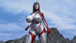 3d large_breasts ultraman_(franchise) ultrawoman yoidore