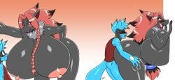 aeolus06 big_ass big_breasts deadpliss female fur generation_4_pokemon generation_5_pokemon male pokémon_(species) pokemon pokemon_(species) riolu sex size_difference zoroark