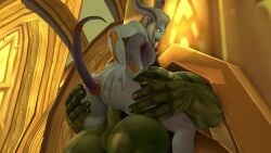 1boy 1girls 2017 3d animated blizzard_entertainment bouncing_breasts captain_fareeya draenei green_penis green_skin grok interspecies lightforged_draenei no_sound orc orc_(warcraft) orc_male orced penis rexxcraft sex tagme vaginal_penetration vaginal_sex video warcraft world_of_warcraft