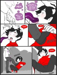 comic cronus_ampora dialogue gay homestuck kankri_vantas male ms_paint_adventures punpunichu sucking_tentacle tagme