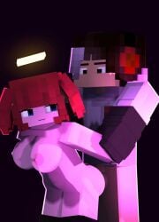 1boy 1boy1girl 1girls 3d angel_girl angel_halo boots clothed_male demon_boy erect_nipples erect_penis green_eyes horny_female humanoid looking_at_partner looking_back mine-imator minecraft no_pants nude_female outside prison_guard_position sex_from_behind smile super_twit_(supertwit) tagme twintails vaginal_penetration ylissy_(ylissymc) ylissymc