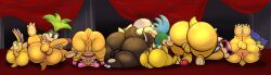 absurd_res anthro anus ass balls big_butt bracelet clothing female genitals group hand_on_butt hi_res iggy_koopa jewelry koopa koopaling larry_koopa lemmy_koopa ludwig_von_koopa male mario_(series) morton_koopa_jr. nintendo penis presenting presenting_hindquarters pussy roy_koopa scalie spiked_bracelet spikes spread_anus spreading tepigfan101 wendy_o._koopa