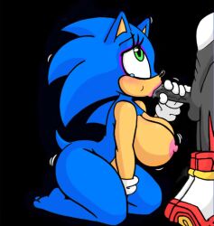 alternate_dimension blowjob curvy horny_female looking_up on_knees rule_63 sega shadow_the_hedgehog sonic_(series) sonic_the_hedgehog sonic_the_hedgehog_(series) sonique_the_hedgehog sucking_penis turned_on voluptuous