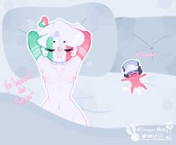 2boys 6_hours_of_sex bed blush countryhumans curvy dream_moky flat_chest mexico_(countryhumans) russia_(countryhumans) small_breasts smaller_male spanish_text tagme text