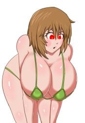 1girls 2d big_breasts bikini breasts chara color fae-sama female red_eyes solo tagme undertale undertale_(series)