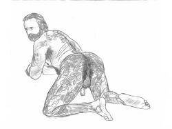 ass doggy_style gay hairy_ass hairy_male male male_only nude_male penis rick_grimes the_walking_dead the_walking_dead_(series)