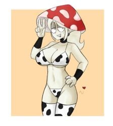 cow_girl fungi garp_sand heart mom_(garp_sand) mushroom_humanoid original_character tagme