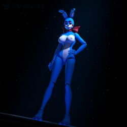 3d 4k animatronic big_breasts bonnie_(fnaf) bow cold five_nights_at_freddy's genderswap genderswap_(mtf) hand_on_hip looking_at_viewer metallic_body rabbit rabbit_ears rabbit_girl rabbit_humanoid rabbit_tail rule_63 solo source_filmmaker standing toy_bonnie_(fnaf) vyne