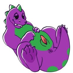 absurd_res anthro anus ass barney_and_friends barney_the_dinosaur dinosaur genitals hi_res hornymitch male paws penis purple_body reptile scalie solo