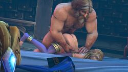 1boy 1girls 3d animated athletic_female bear_(body_type) beard bearded blizzard_entertainment blonde_hair broad_shoulders doggy_style face_down_ass_up female female_human female_human/male_human from_behind from_behind_position galianbeastsfm hairy hairy_male human human_(warcraft) human_(world_of_warcraft) human_female human_only jaina_proudmoore larger_male light-skinned_female light-skinned_male light_skin no_sound sex sfm smaller_female straight_bear sugar_daddy tagme uther_lightbringer vaginal_penetration vaginal_sex video warcraft wide_shoulders world_of_warcraft wow