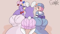 ass ass_in_dress brappycatty female patchouli_knowledge reisen_udongein_inaba touhou touhou_project yuyuko_saigyouji