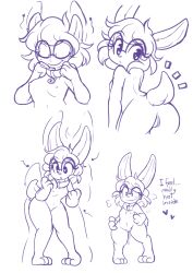 absurd_res anthro female hi_res lagomorph mammal shrinking size_transformation solo sweaterbrat transformation