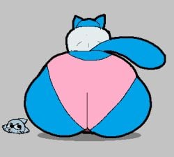 big_ass blue_fur blue_skin cat_ears catgirl fat_ass feline furry gumball_watterson milf nicole_watterson the_amazing_world_of_gumball toedi