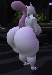 anthro big_ass big_breasts breasts bubble_butt female female_mewtwo ferialexonar huge_ass mewtwo pokemon pokemon_(species) thick_thighs wide_hips