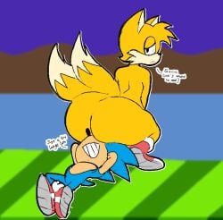 big_ass blue_fur classic_sonic facesitting fat_ass femboy fox furry_only girly male male_only orange_fur sega smiling sonic_(series) sonic_the_hedgehog sonic_the_hedgehog_(series) tagme tail_markings tails toedi yaoi