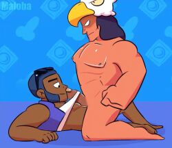 2023 2boys 2d animated bara bo_(brawl_stars) brawl_stars brock_(brawl_stars) clothing condom dark-skinned_male dark_skin dildo gay gif interracial long_hair long_hair_male looking_at_penis male male/male male_boobs male_breasts male_only maloba man_tits muscular_male nipples nude nude_male pecjob penis_between_breasts rubbing_penis rubbing_penis_on_face short_hair smile smiley_face sunglasses sunglasses_on_head tagme uncensored video_games wearing_sunglasses