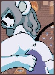 akai_(ugokashitari) animated anthro anus cum cum_on_ass cumshot female footjob fur furry gif looking_back male male/female mob_face mouse_humanoid mouse_princess_(princess_and_conquest) nude penis pixel_art princess_and_conquest pussy short_playtime tail