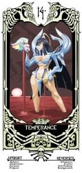 1girls absurdres blood cup decapitation guro halo highres human junketsu kill_la_kill kiryuuin_ragyou kiryuuin_satsuki light-skinned_female light_skin mother_and_daughter pubic_tattoo redesign skeleton skull smile tarot tattoo temperance_(tarot) terry_jones_(tyrranux) tyrannux wide_hips