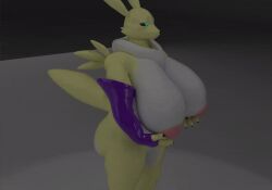 animated anthro areola ass bandai_namco belly big_breasts big_butt black_sclera breasts canid canine canis curvy_figure digimon digimon_(species) digital_media_(artwork) female fur genitals highyenaarts huge_breasts hyper hyper_breasts mammal neck_tuft nipples nude obese obese_female overweight overweight_anthro overweight_female pussy renamon short_playtime simple_background solo thick_thighs tuft wide_hips