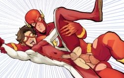 2boys adult adult_and_teenager age_difference ahe_gao anal anal_penetration anal_sex arm_held athletic athletic_male barry_allen bart_allen blushing boner cock color colored costume dc dc_comics duo erect_penis erect_while_penetrated erection father_and_son fucked_from_behind goggles hard_on impulse incest legs_held_open lilprincyvi male male/male male_only male_penetrated male_penetrating mask muscles muscular muscular_male penis penis_in_ass penis_out penis_size_difference pleasure_face pleasured pleasured_face pubes pubic_hair sex size_difference small_penis spread_legs superhero superhero_costume teen_boy the_flash the_flash_(series) tight_clothes tongue_out torn_bodysuit twink uniform yaoi young_justice young_justice:_invasion