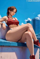 ai_generated ass big_ass big_breasts breasts charlychad007 claire_redfield resident_evil resident_evil_2 solo thick_thighs wide_hips