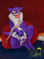 69_position absurd_res anal anal_sex anthro belly bodily_fluids cum cum_drip cum_in_mouth cum_inside deep_rimming deep_throat dripping duo ejaculation ferro_the_mouse_(fledgedragonfox) fledgedragonfox generation_1_pokemon gengar genital_fluids hi_res humanoid male male/male mammal mouse murid murine nintendo nonbinary_(lore) oral oral_penetration penetration pokemon pokemon_(species) rimming rimming_male rimming_while_penetrating rodent sex simple_background sitting slightly_chubby vex_(fledgedragonfox)