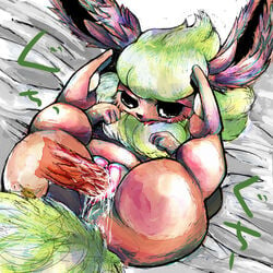 black_eyes creampie cum cum_inside drool eeveelution feral flareon legs_up nintendo open_mouth pokemon pokemon_(species) pokemon_rgby pokephilia t_(artist) tail thick_thighs vaginal_penetration