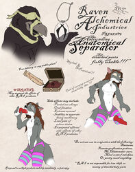 anthro autofellatio avian balls canine canine_penis closed_eyes cuntboy cuntboy_transformation detachable_penis disembodied_penis erection fellatio fingering fur furry garr intersex knot male masturbation necklace oral oral_sex penectomy penis raven_(bird) sex sheath transformation