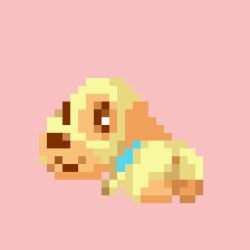 1girls animal_crossing animal_genitalia animal_only animated barking brown_eyes canine domestic_dog female feral_only golden_retriever goldie_(animal_crossing) nintendo pink_background pixel_animation pixel_art solo sprite sprite_art tail_wagging wagging_tail