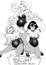 3girls amano44 breasts breeding_slave bunnysuit cleavage clothed collar corruption dialogue female female_only femsub fishnets heart heart_collar heart_tattoo mandalay multiple_females multiple_girls multiple_pregnancies multiple_subs my_hero_academia owned ownership pixie_bob posing pregnancy pregnant pregnant_belly pregnant_female property ragdoll_(my_hero_academia) shino_sousaki slave sweat sweatdrop sweating sweaty sweaty_body tattoo tattoo_on_breast tattoo_on_chest text tomoko_shiretoko tsuchikawa_ryuuko wild_wild_pussycats