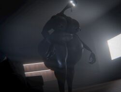 1girls 3d 3d_(artwork) blender horror monster nude nude_female