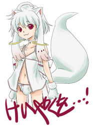 :3 alien bulge crossdressing kyuubee kyuubee mahou_shoujo_madoka_magica panties puella_magi_madoka_magica underwear zatsudan